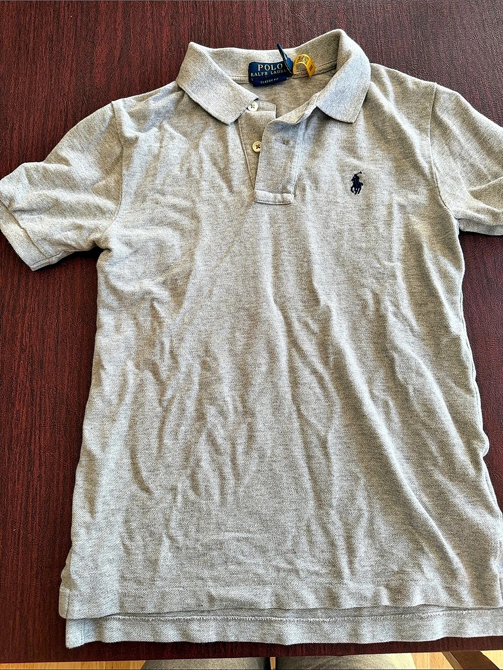 Polo Ralph Lauren Classic Fit Cotton Mesh Polo Shirt Gray Medium